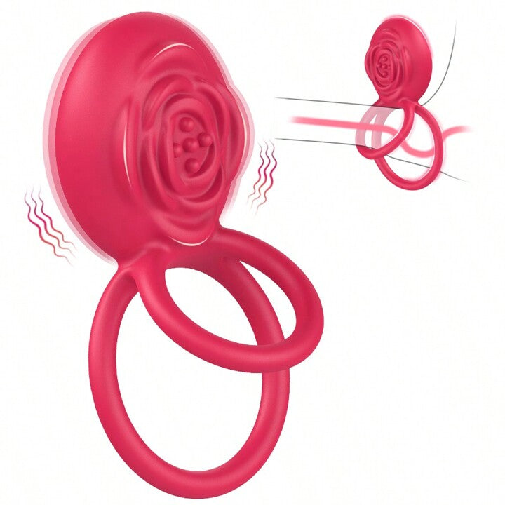 Anel peniano de rosa com controle  APP