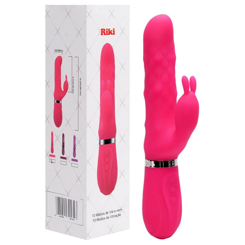 Riki Vibrador Duplo Estimulo com Esferas Rotativas