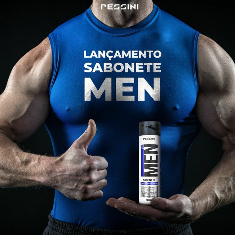 SABONETE MASCULINO ROSTO E CORPO MEN - PESSINI